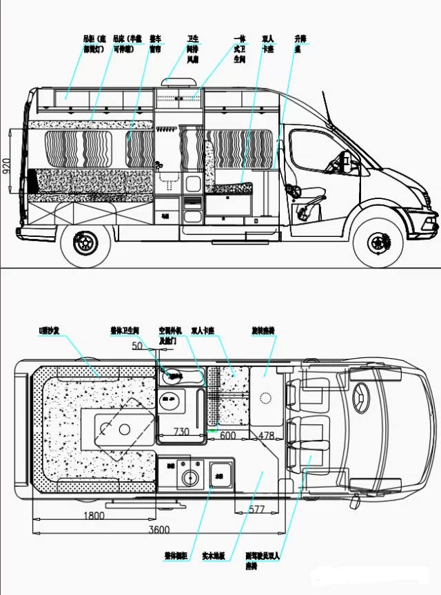 徒步房车设计图图片